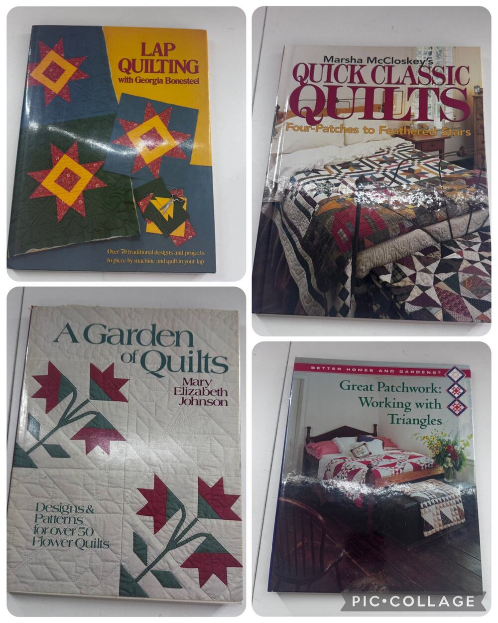 Bundle of 4 Quilting Books 1980s/90s Classic Retro Cottage Display Vintage
